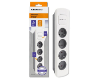 QOLTEC Listwa zasilająca - 4 gniazda, 1.8m, biało-szara 50295 - 1122528 - zdjęcie 8